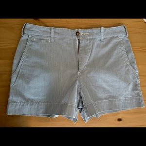 Ralph Lauren Shorts, blue and white seersucker, size 4